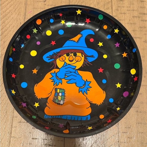 Other - Vintage Halloween Metal Serving Tray Dish 10”
